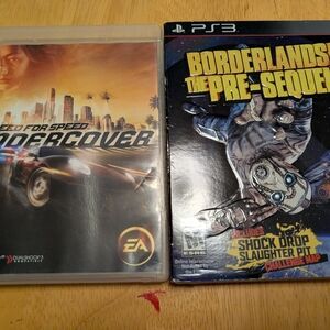 Lot of 2 PlayStation 3 Games Need For Speed Undercover Borderlands Prequel Great